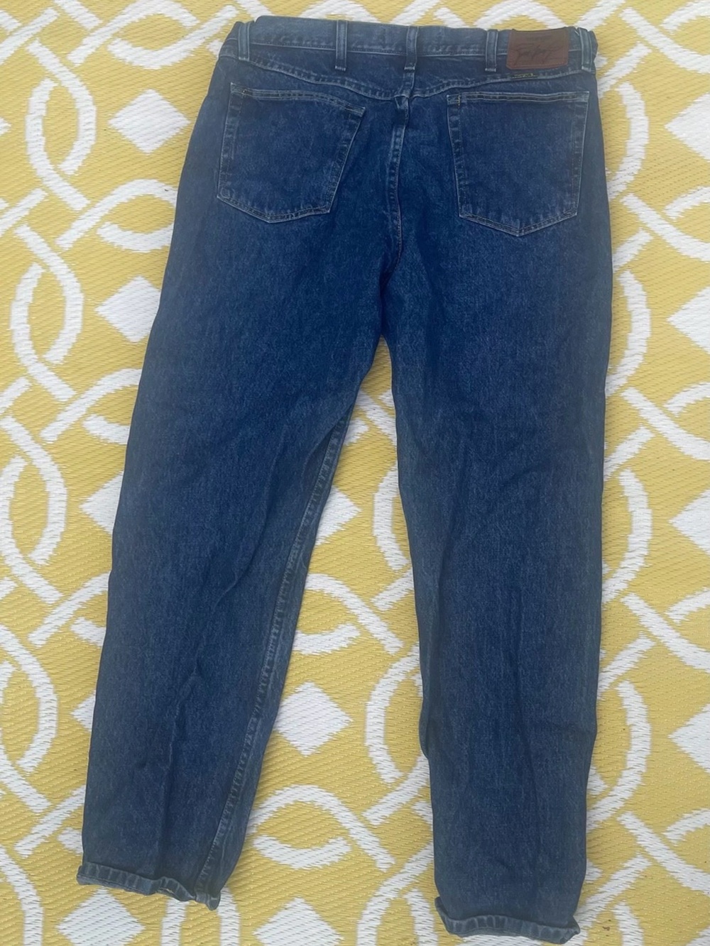 Wrangler Blue Denim Jeans with Green Logo Tab